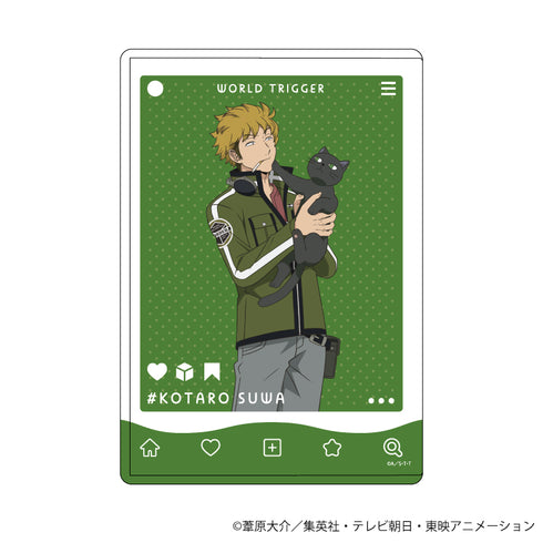 『ワールドトリガー』キャラクリアケース 09/諏訪洸太郎 猫ver.(描き下ろし)